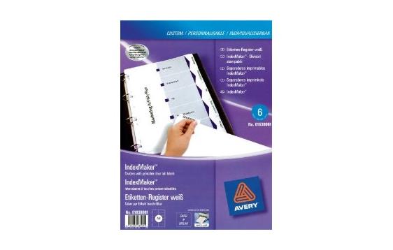 2040342 Avery  AVERY Index Maker Dividers White Tabs 5 